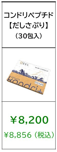 コンドリペプチド（だしサプリ）定期購入の価格