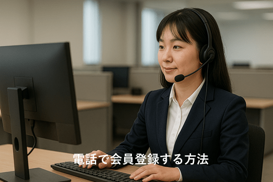 電話で会員登録する