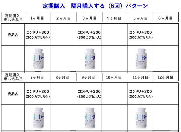 定期購入　6回購入するパターン